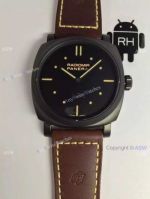 Swiss Grade Knockoff Luminor Panerai Watch Brown Leather Strap